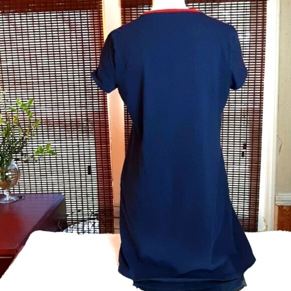 Tommy‎ Hilfiger Short Sleeve Tshirt Blue Shoulders Logo  Dress  M - Picture 6 of 10